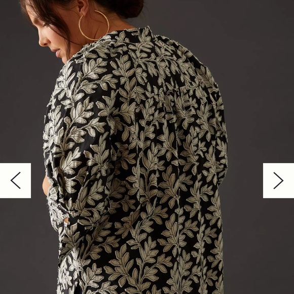 Anthropologie B&W Popover Blouse - Picture 8 of 16